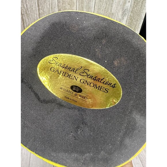 Vtg Willabee & Ward Seasonal Sensation June Garden Gnomes Statue 12" Tall - Picture 8 of 11